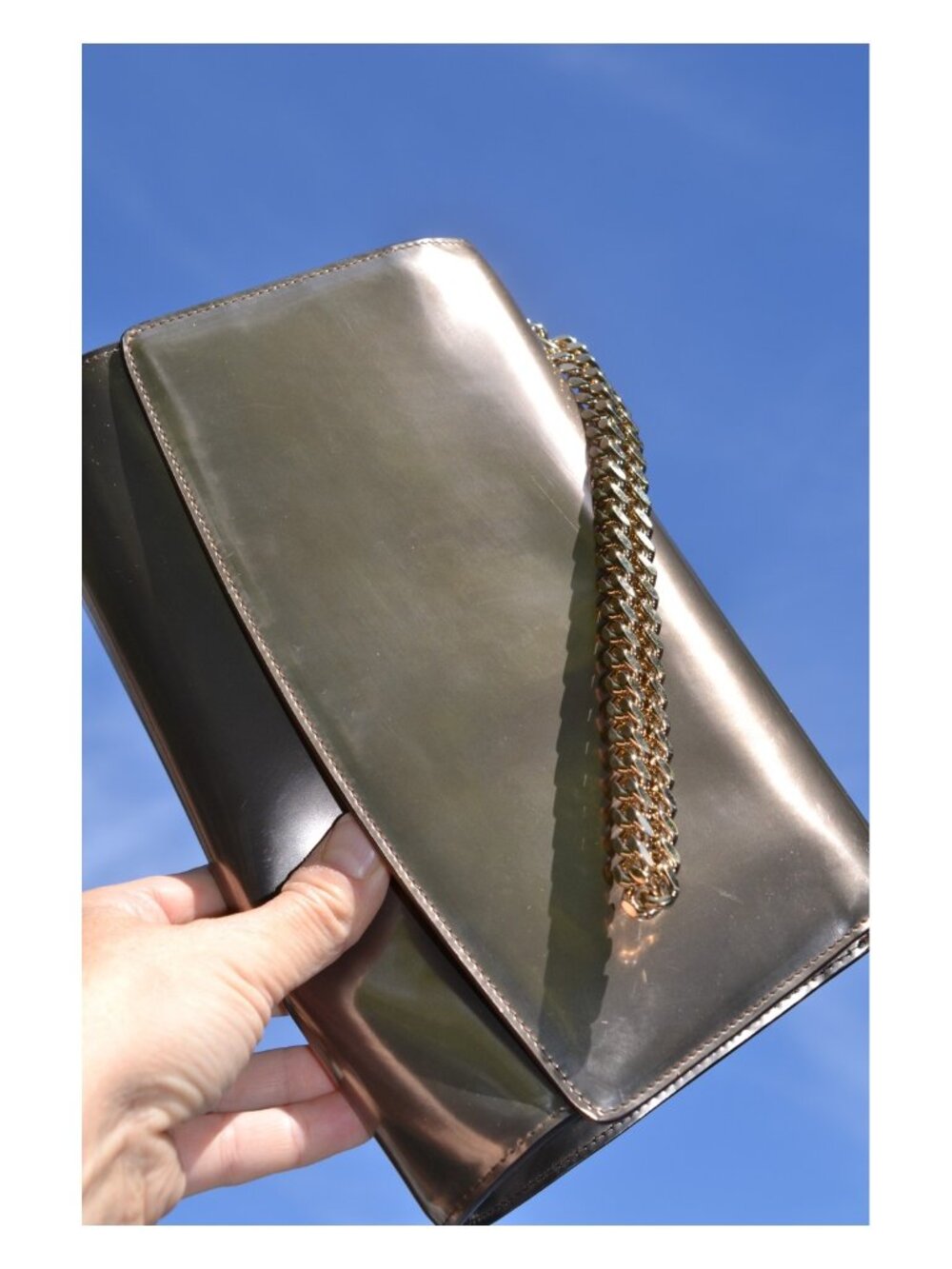 Sergio Rossi Rose Gold Clutch (2015 collection) – Made in Italy